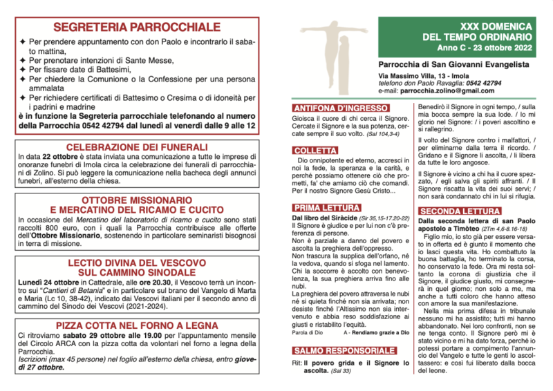 Scarica il bollettino settimanale